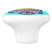 死んだ砂糖のスカルのドレッサーのノブの引きの日 セラミックノブ (側面)