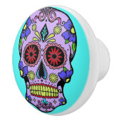 死んだ砂糖のスカルのドレッサーのノブの引きの日 セラミックノブ (右)