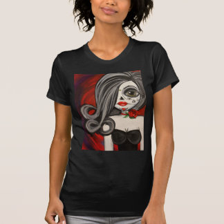 死んだ砂糖のスカルの大きい目の芸術日 Tシャツ