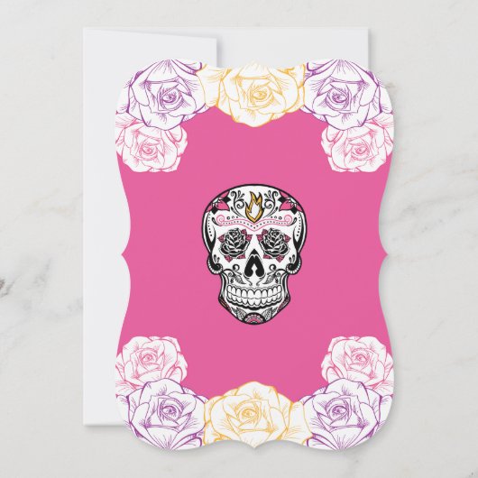 死んだ砂糖のスカルの招待状の菓子16日 招待状 (裏面)