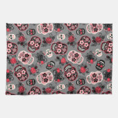 死んだ砂糖のスカルの日 キッチンタオル (横)