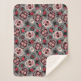 死んだ砂糖のスカルの日 シェルパブランケット