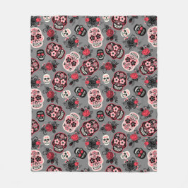 死んだ砂糖のスカルの日 フリースブランケット