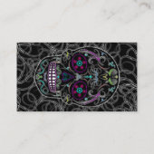 死んだ砂糖のスカルの日-多彩に黒 名刺 (裏面)