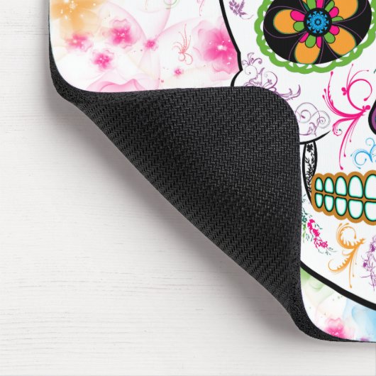 死んだ砂糖のスカルの日-明るく数々のな色 マウスパッド (コーナー)