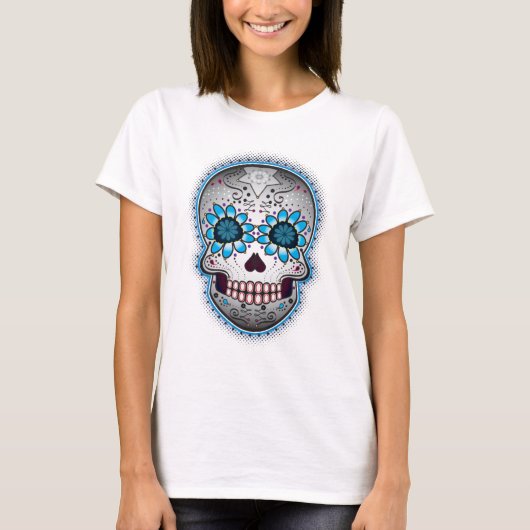 死んだ砂糖のスカルの日 Tシャツ (正面)