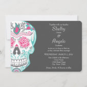 死んだ砂糖のスカルの結婚式招待状の日 招待状 (正面)
