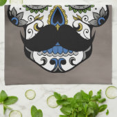 死んだ砂糖のスカルの髭日 キッチンタオル (折り畳み)