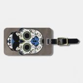 死んだ砂糖のスカルの髭日 ラゲッジタグ (正面横)