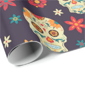 死んだ砂糖のスカル模様 ラッピングペーパー (ロールコーナー)