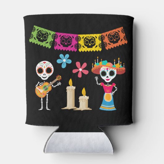 死んだ砂糖のスカル骨格の日 缶クーラー (裏面)