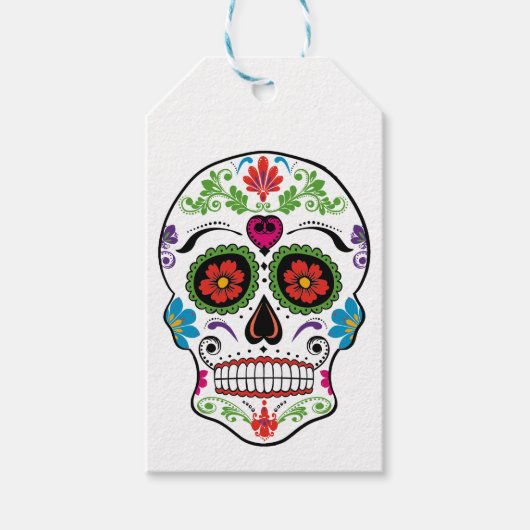 死んだ砂糖のスカル ギフトタグ (正面)