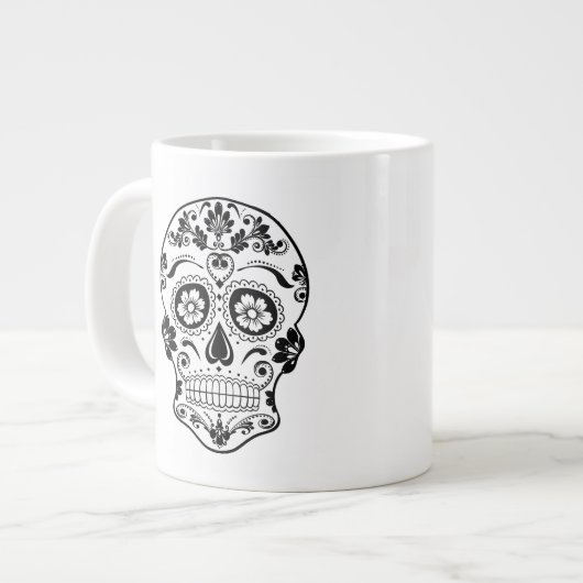 死んだ砂糖のスカル ジャンボコーヒーマグカップ (正面左)