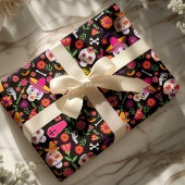 死んだ砂糖のスカル ラッピングペーパー