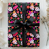 死んだ砂糖のスカル ラッピングペーパー