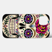 死んだ砂糖の日スカルとバラ Case-Mate iPhoneケース (裏面 (横))