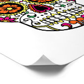 死んだ砂糖の日スカルハロウィンポスター ポスター (角)