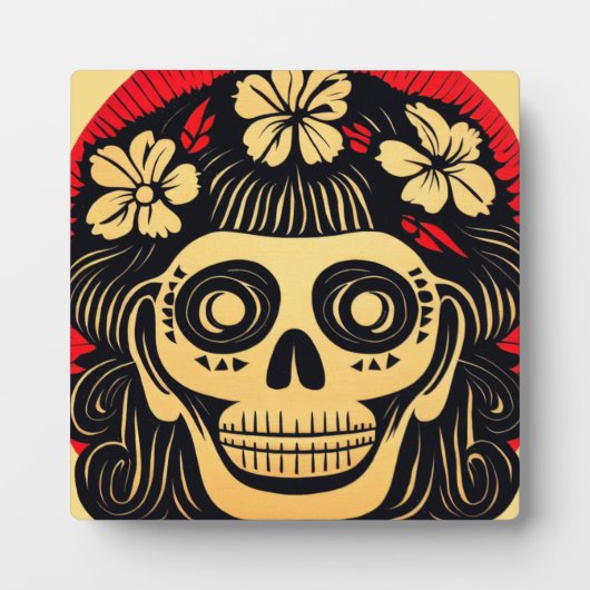 死んだ砂糖の日スカル1 フォトプラーク (正面)