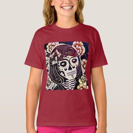 死んだ砂糖の日スカル2 Tシャツ (正面)