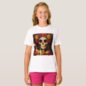 死んだ砂糖の日スカル3 Tシャツ (正面フル)