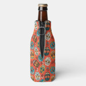 死んだ砂糖の日スカル、オレンジ ボトルクーラー (ボトル裏面)