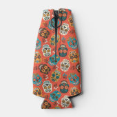 死んだ砂糖の日スカル、オレンジ ボトルクーラー (裏面)