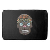 死んだ砂糖の日スカル(モッシー) バスマット (正面)