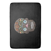 死んだ砂糖の日スカル(モッシー) バスマット (正面縦)