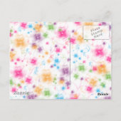 死んだ砂糖の日スカル – 明るい数々の色 ポストカード (裏面)