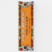 死んだ砂糖の日メキシコスカルハロウィーン 横断幕 (縦)