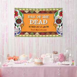 死んだ砂糖の日メキシコスカルハロウィーン 横断幕
