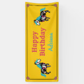 『死んだ砂糖の日』一角スカルの長い旗 横断幕 (縦)