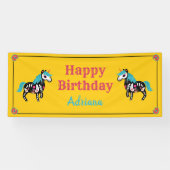 『死んだ砂糖の日』一角スカルの長い旗 横断幕 (横)