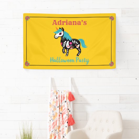 『死んだ砂糖の日』一角獣スカル 横断幕 (インサイチュ)