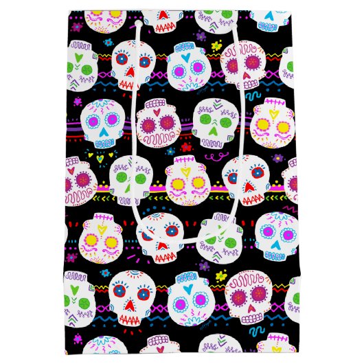 死んだ砂糖スカル ミディアムペーパーバッグ (裏面)