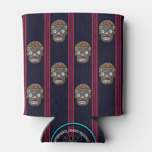 死んだ砂糖スカル（モッシーの木）缶の日クール 缶クーラー (裏面)