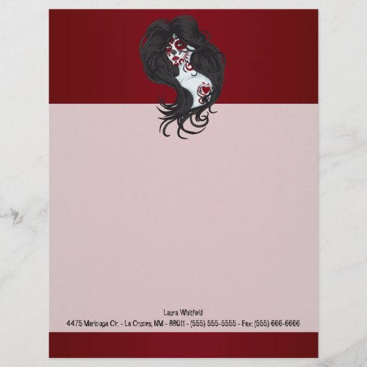 死んだ砂糖レターヘッド文房具の入れ墨の日 レターヘッド (正面)