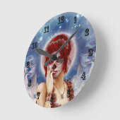 死んだ砂糖人形の日 ラウンド壁時計 (傾斜)