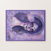 死んだ紫のバラと蝶レネの日 ジグソーパズル (横)