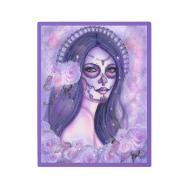 死んだ紫のバラと蝶レネの日 メタルプリント