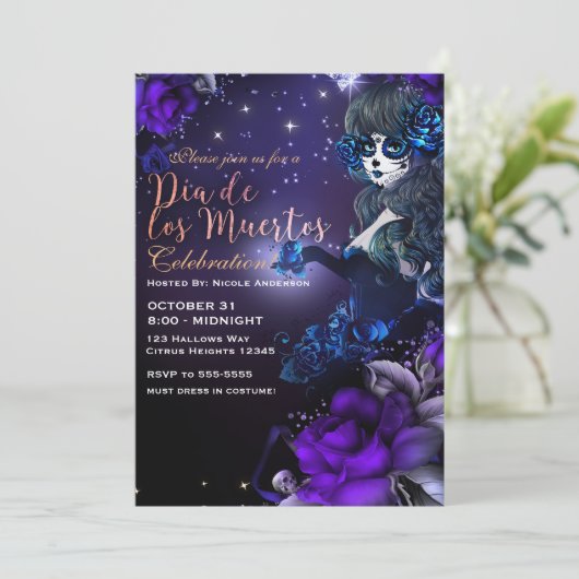 死んだ紫色のブルーディアデロスムエルトスの日 招待状 (スタンド正面)
