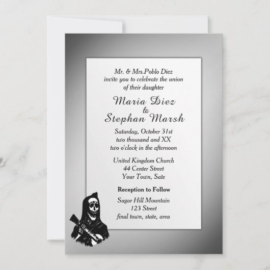 死んだ結婚式招待状 招待状 (正面)