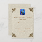 死んだ結婚RSVPの婚礼の日 出欠カード (正面/裏面)