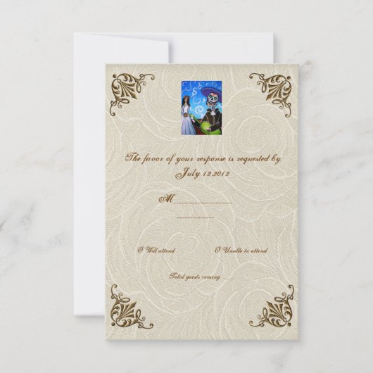 死んだ結婚RSVPのCantada日 出欠カード (正面)