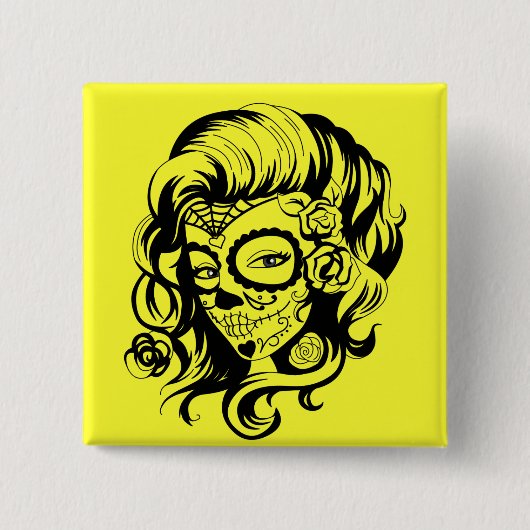 死んだ美しいの日 缶バッジ (正面)