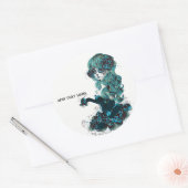 死んだ美しい砂糖のスカルメイクアップガールの日 ラウンドシール (封筒)