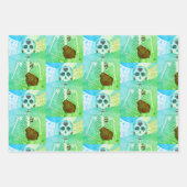 死んだ花嫁の3日の水色スケルトン ラッピングペーパーシート (正面2)