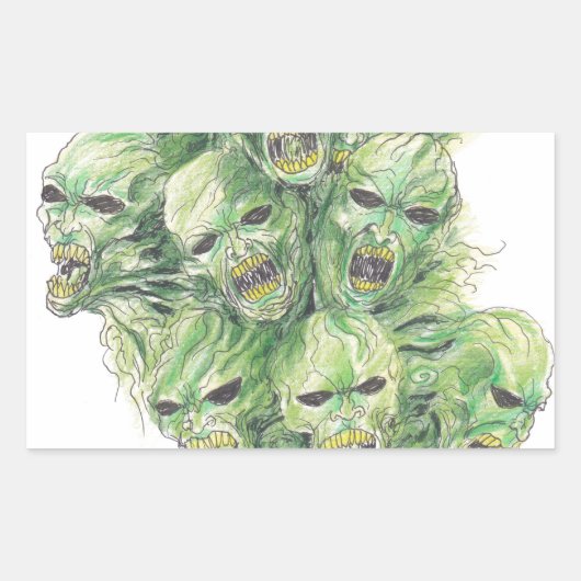 死んだ芸術の魂 長方形シール (正面)