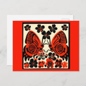 死んだ蝶の日ウッドカット3 シーズンポストカード (正面/裏面)