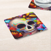 死んだ蝶の日1 スクエアペーパーコースター (アングル)